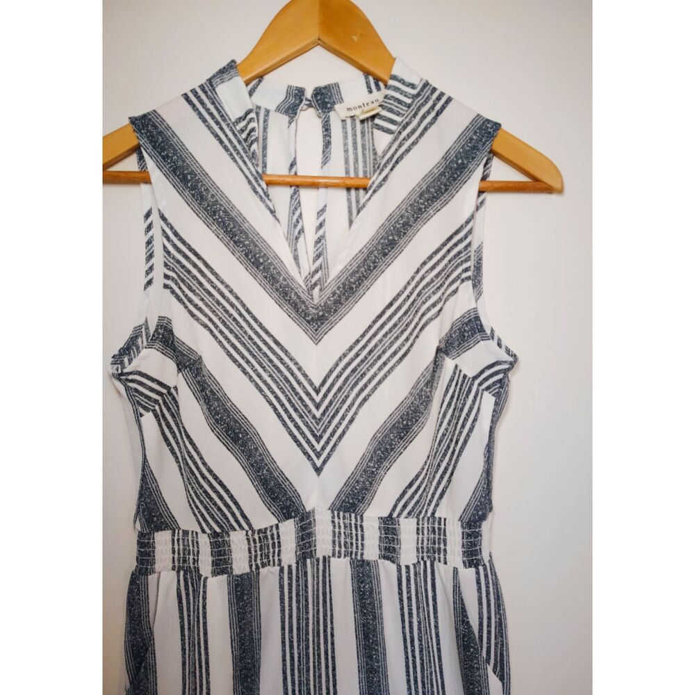 Monteau Jumpsuit Sleeveless V Neck Wide Leg Culotte Resort Coastal Grandma